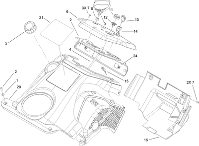 Shroud And Control Panel Assembly Diagram and Parts List for 33006 260000001 - 260999999 Lawn Boy Snow Blower